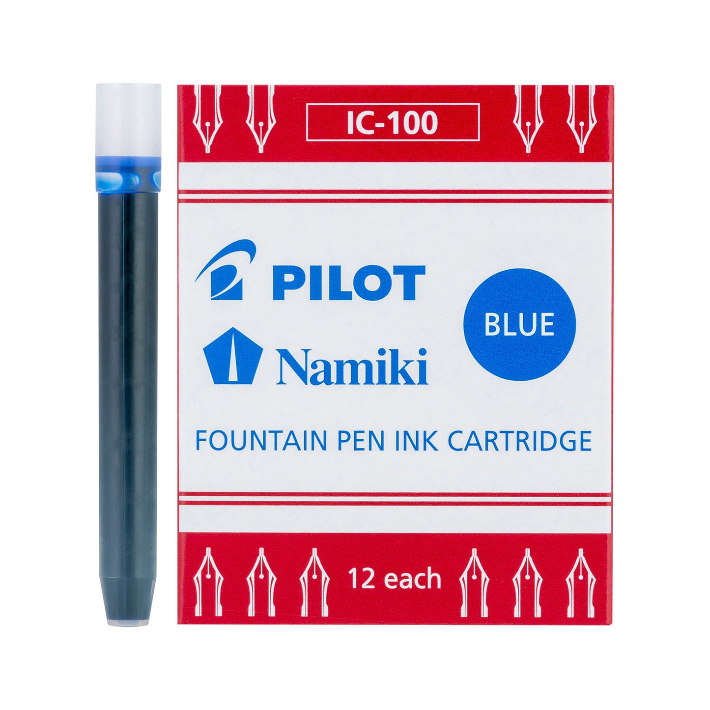 Pilot Namiki Fountain Pen Ink - 12 Cartridges Blue