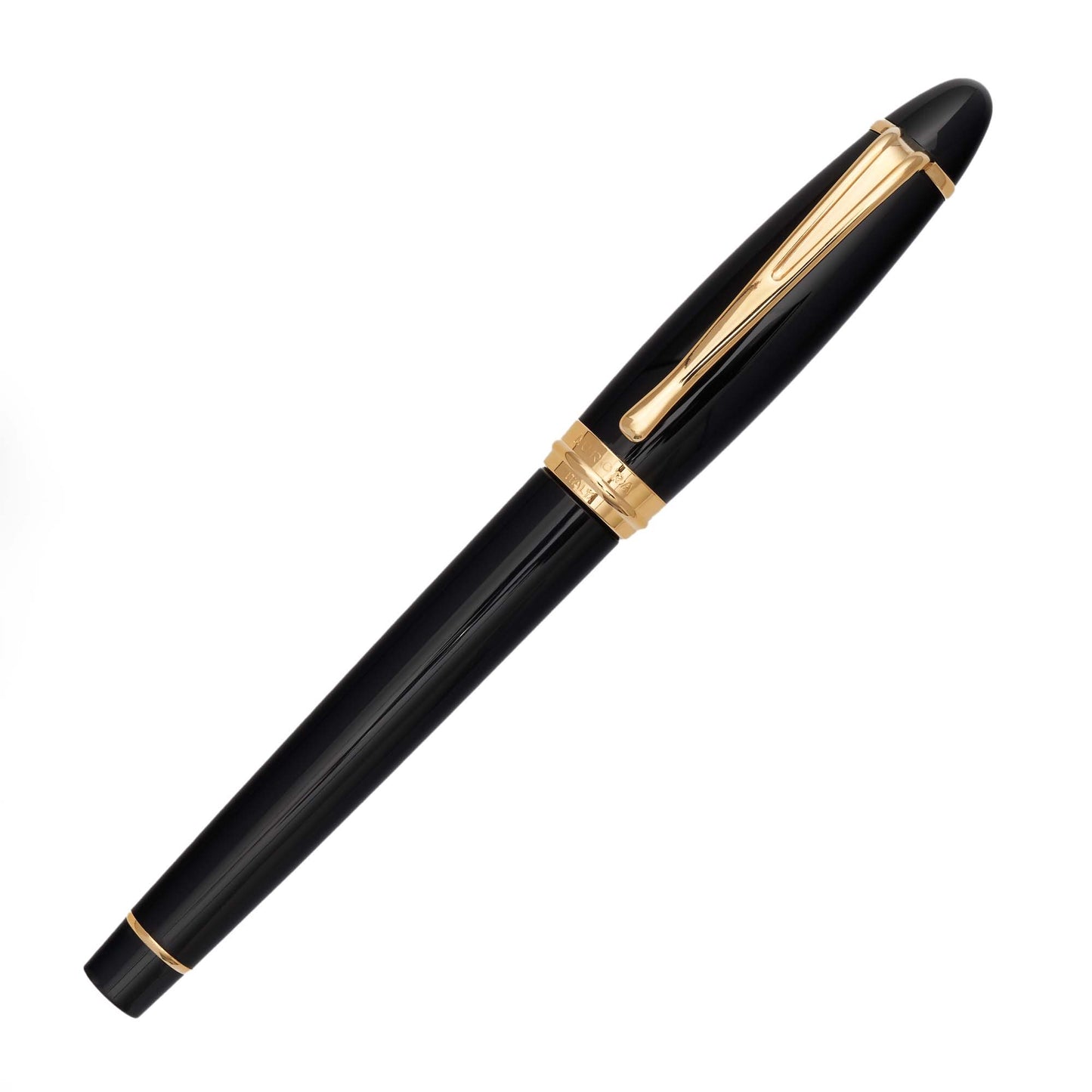 Aurora Ipsilon Fountain Pen Made in Italy Capped Black and Gold