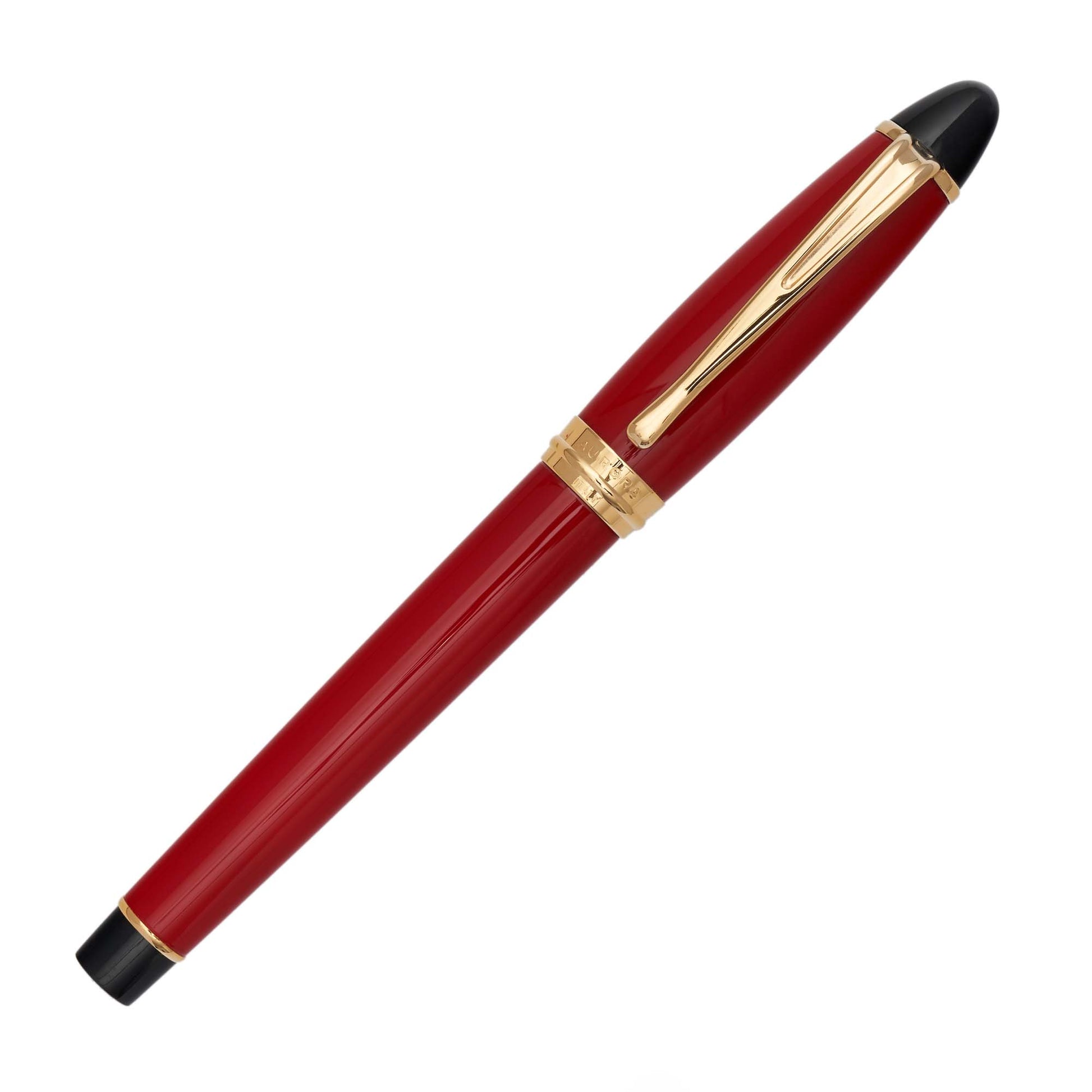 Aurora Ipsilon Fountain Pen Made in Italy Capped Red and Gold