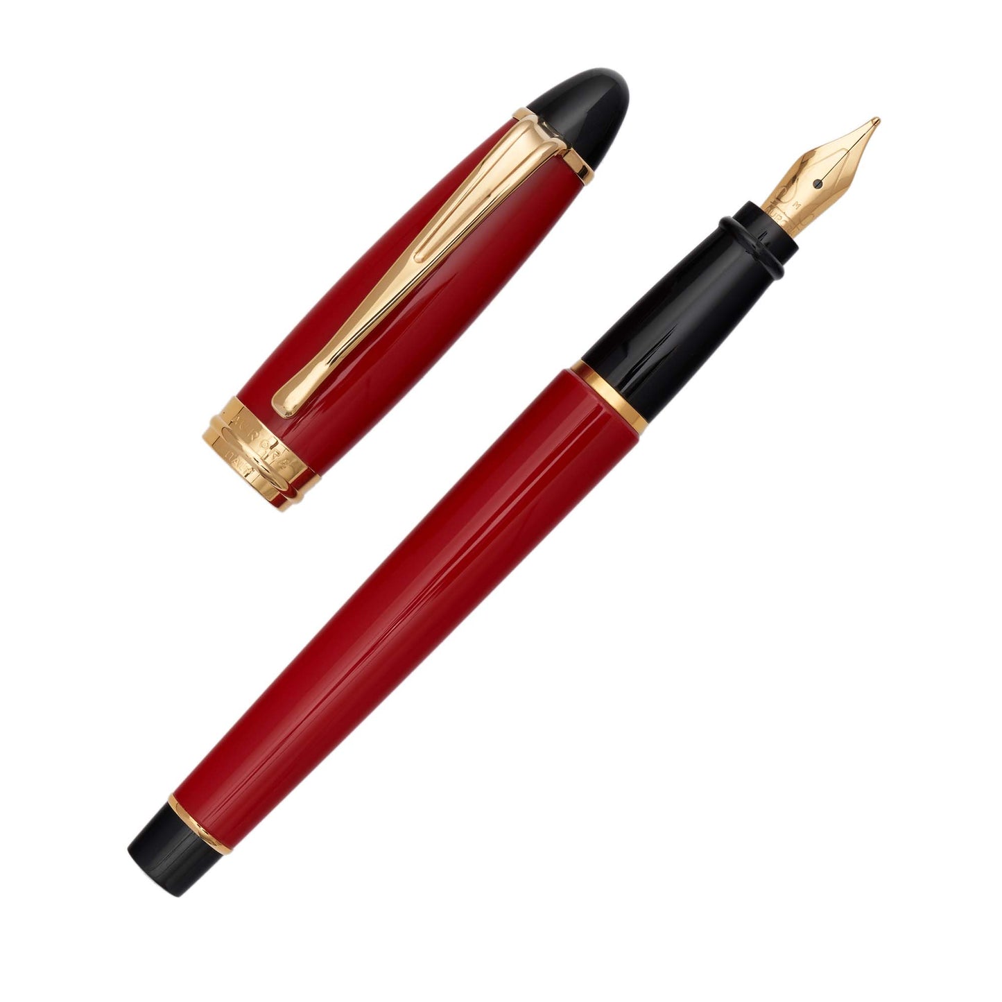 Aurora Ipsilon Fountain Pen Made in Italy Red and Gold