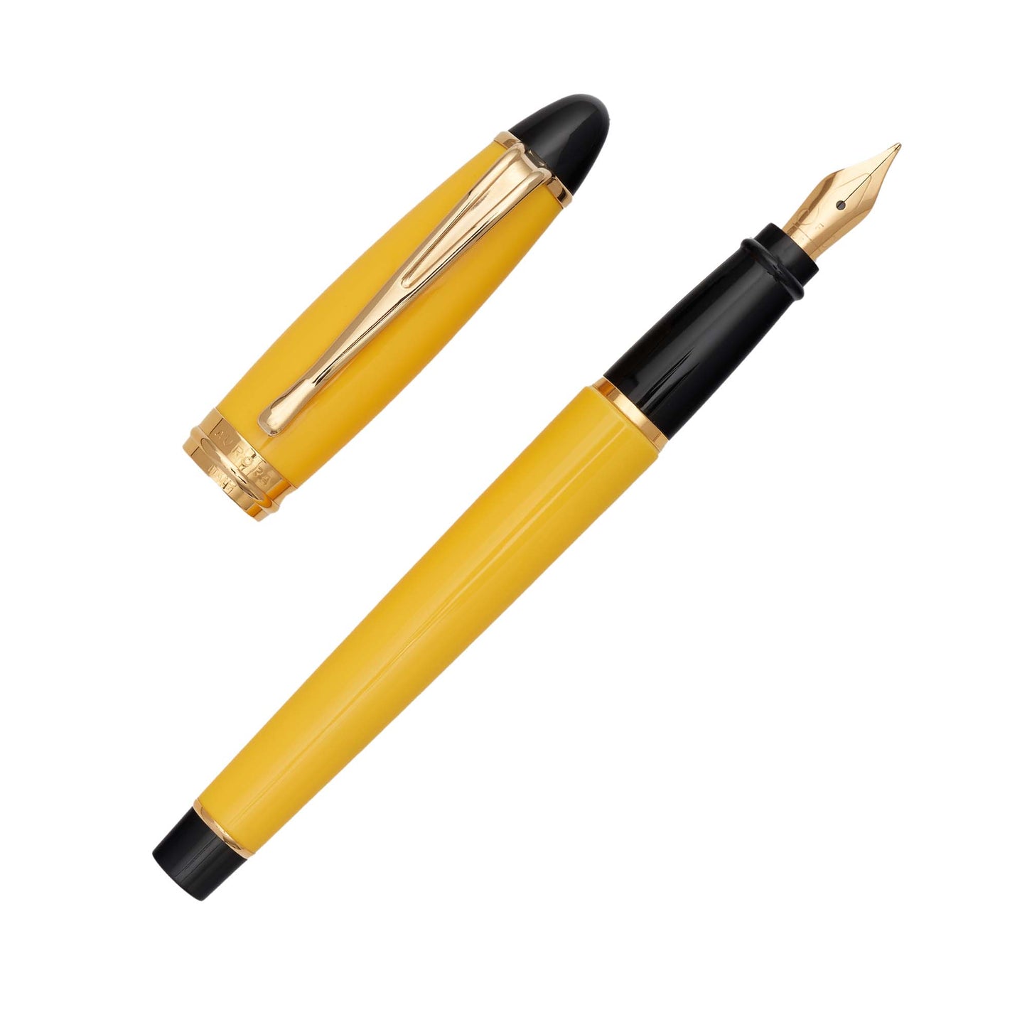 Aurora Ipsilon Fountain Pen Made in Italy Yellow and Gold