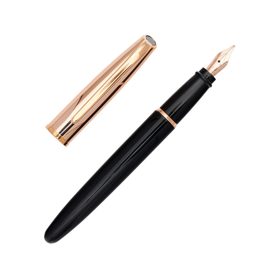 Aurora Style Fountain Pen Made in Italy Rose Gold Cap