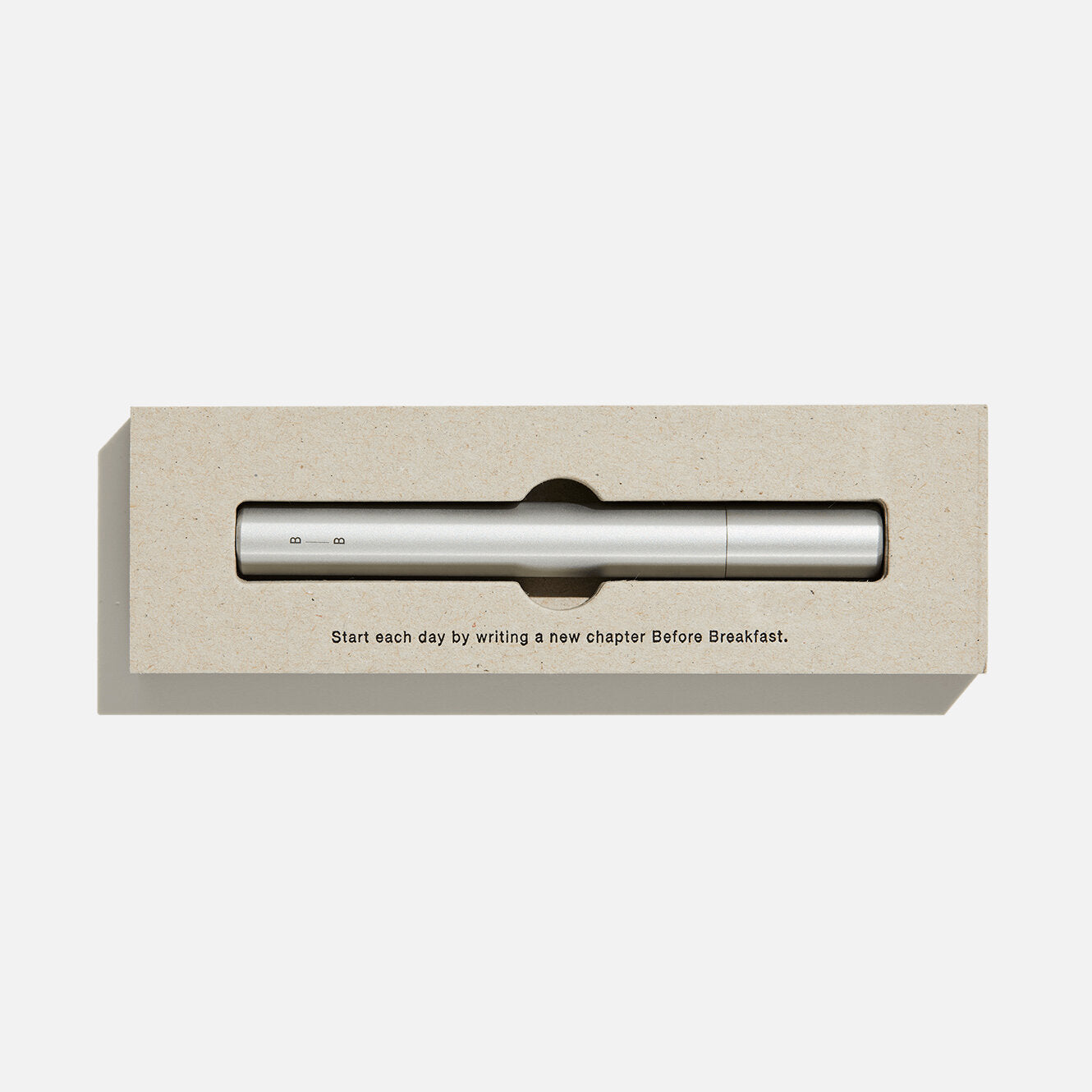 Before Breakfast Onigiri Pen for The Desk on Magnetic Pen Stand Rollerball Desk Pen Made in UK silver in box