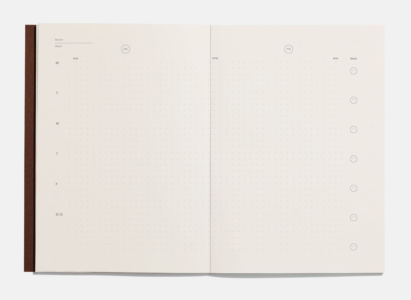 Layflat Swiss Bound Notebook - Weekly Planner by Before Breakfast Fountain Pen Friendly Planner weekly layout