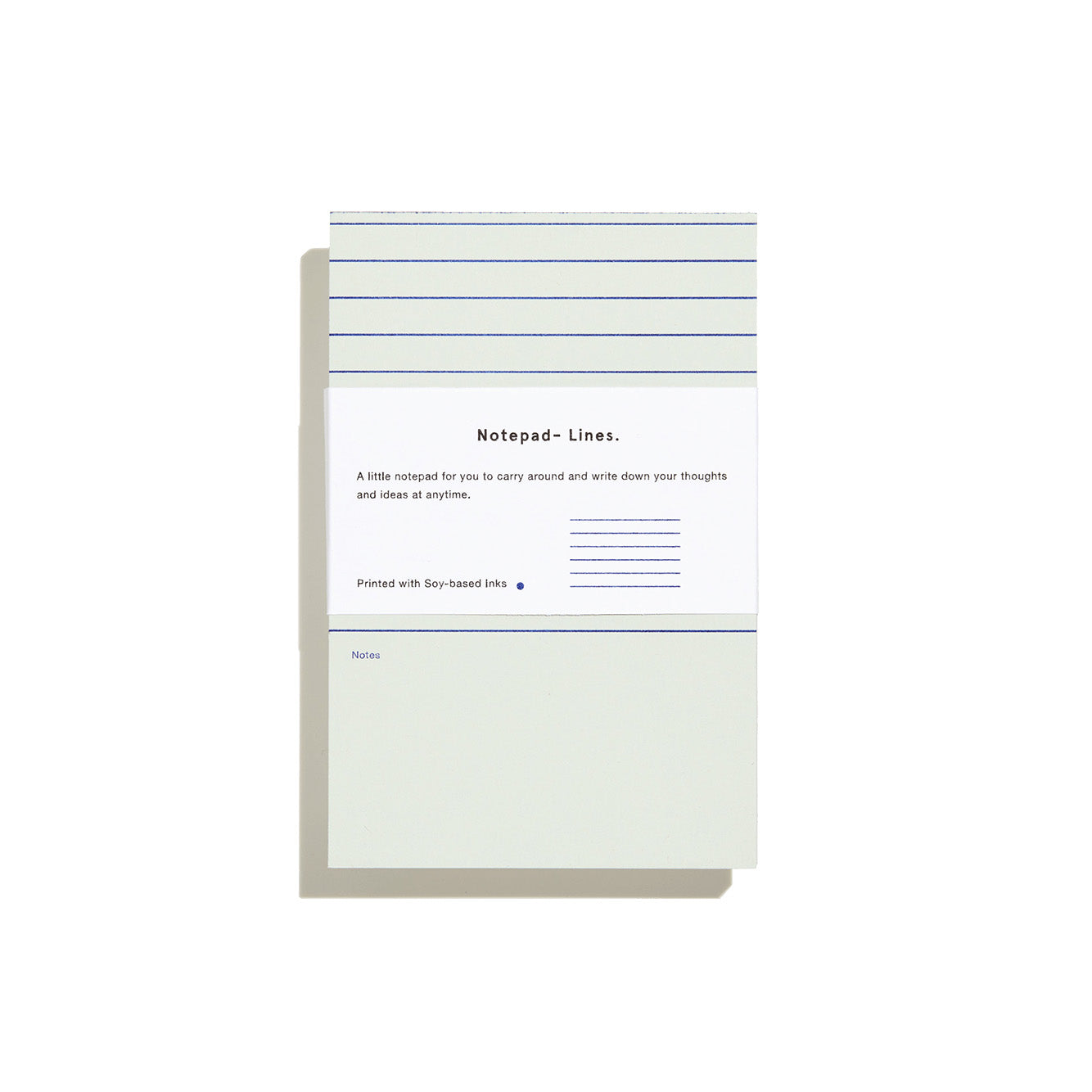 Before Breakfast Lines Mini Notepad Front Made in London Fountain Pen friendly notepads