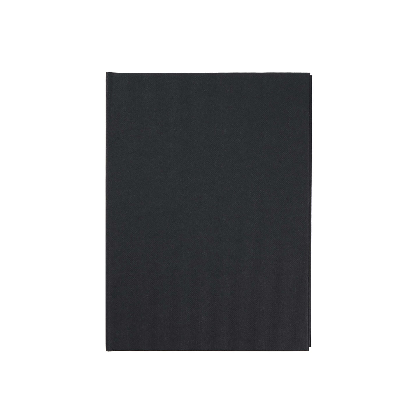 black blocker paper hardcover notebook, notebook for fountain pens against a white background