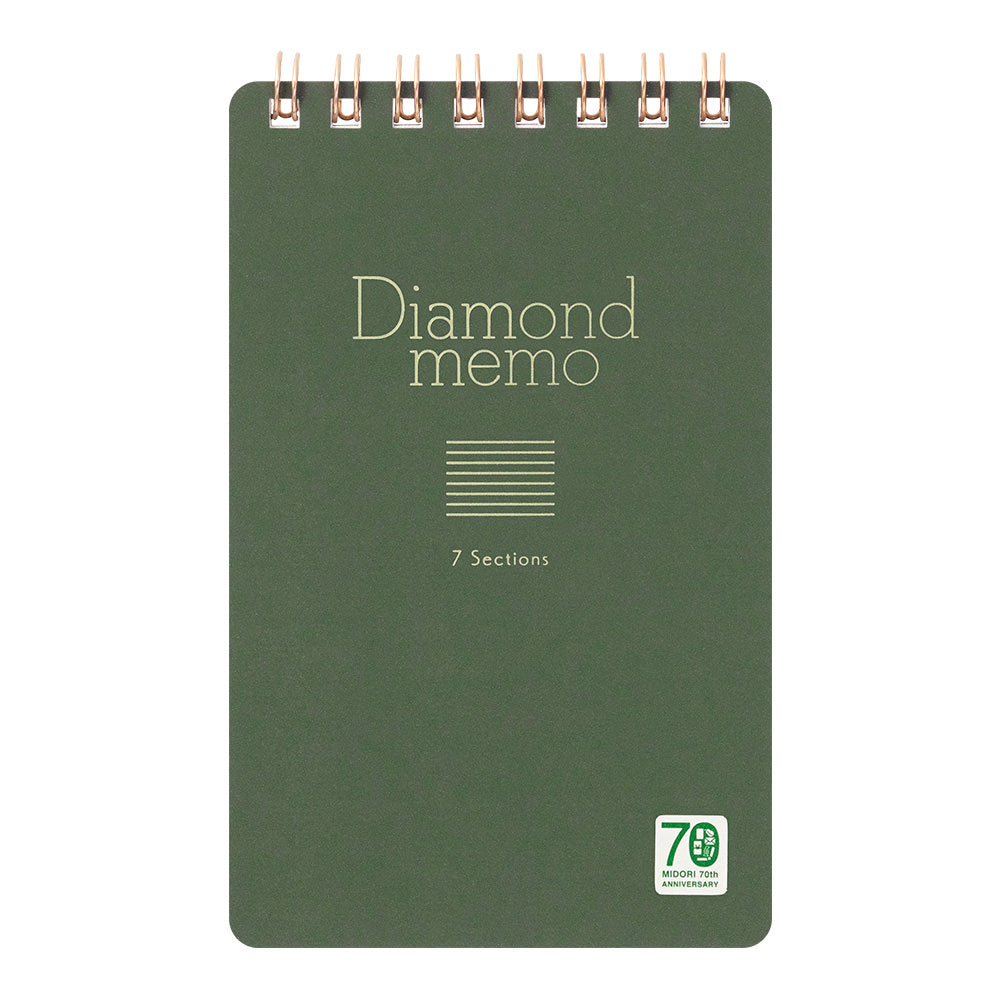 Midori Diamond Memo Pad - 7 Sections - Limited Edition Front Cover fountain pen friendly made in japan