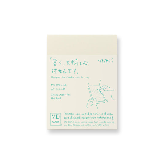 Midori MD Sticky Memo Pad A7 Dot Grid Packaging 