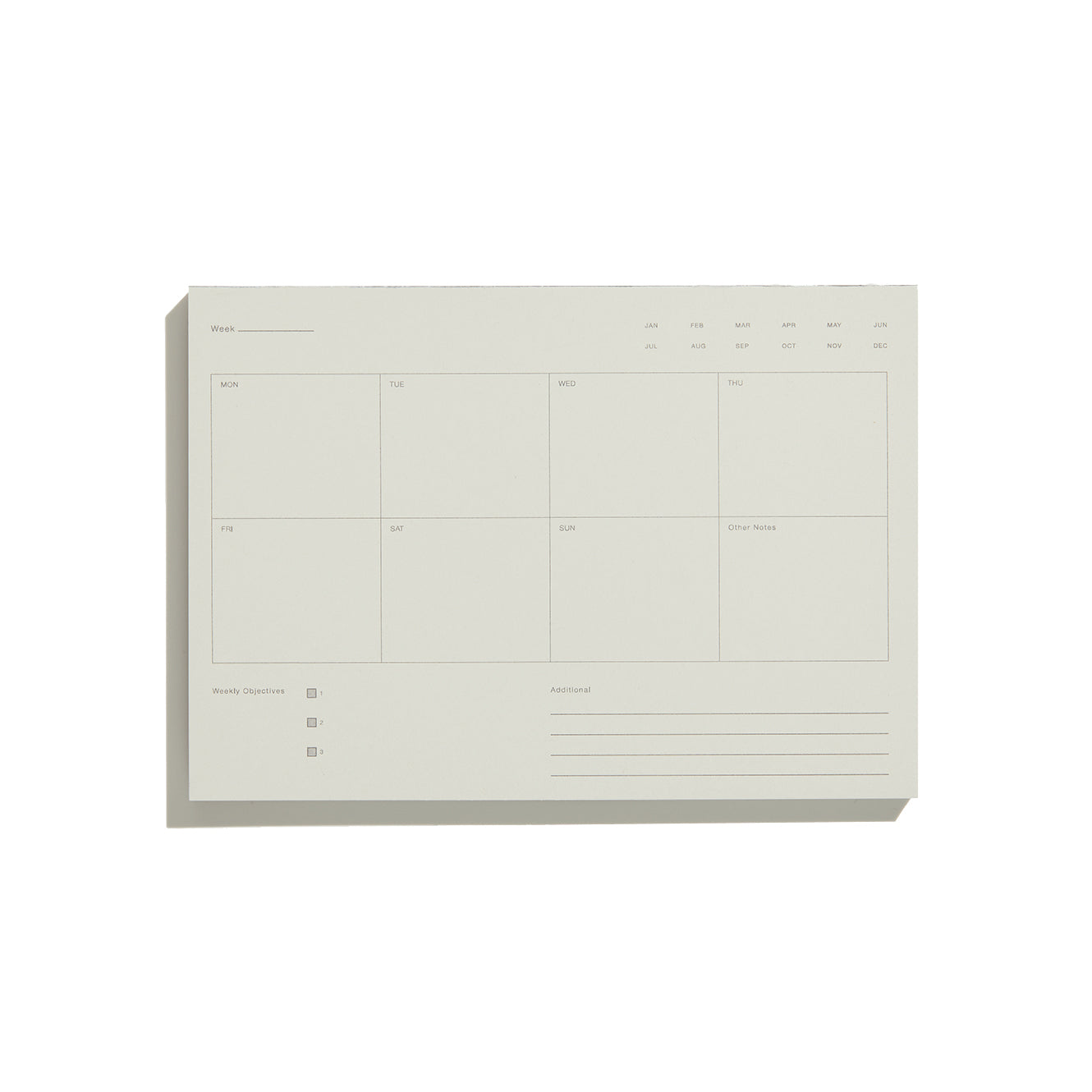 Weekly Notepad by Before Breakfast Mid Grey Front Fountain Pen Friendly