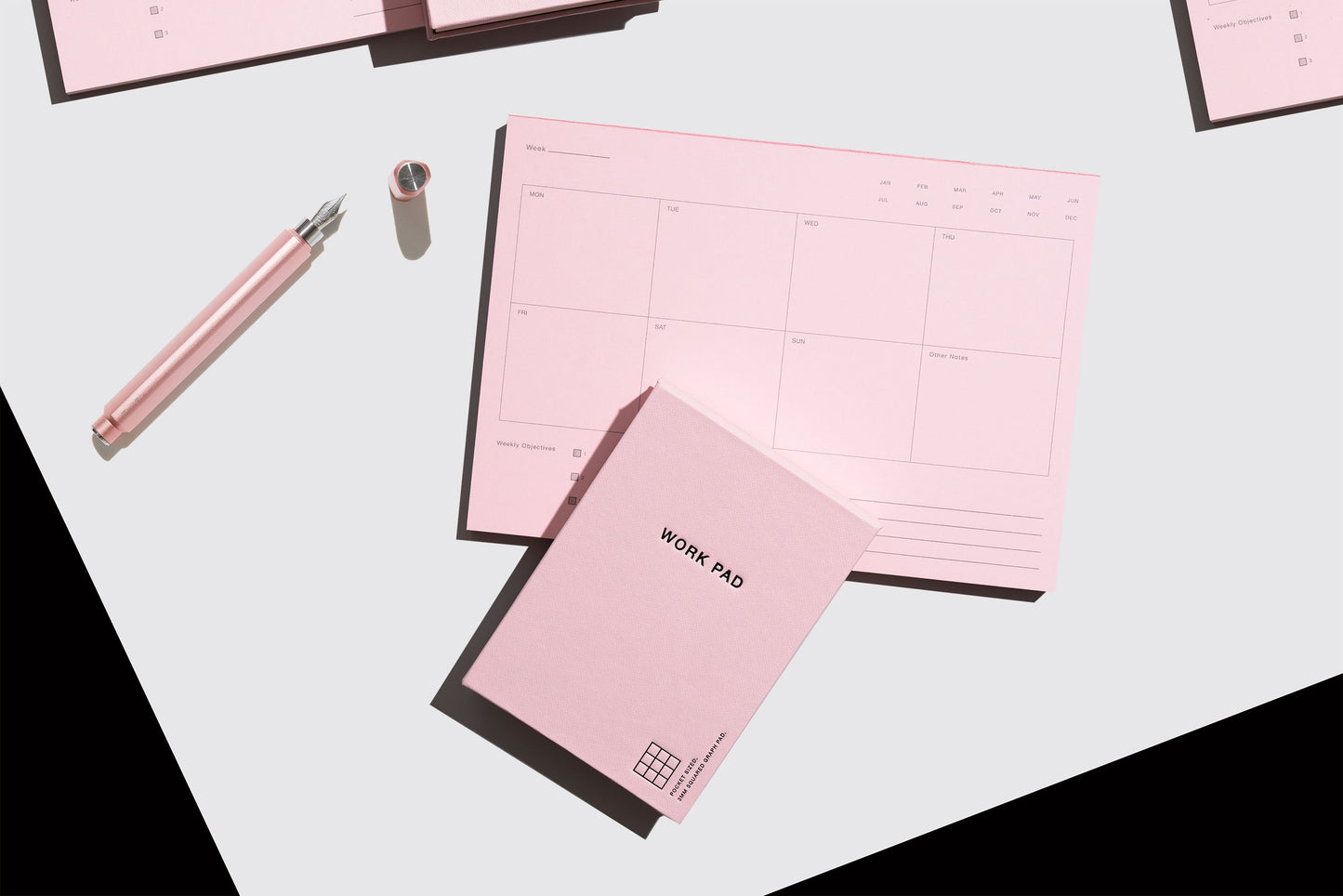 Weekly Notepad by Before Breakfast Powder Pink lifestyle Fountain Pen Friendly