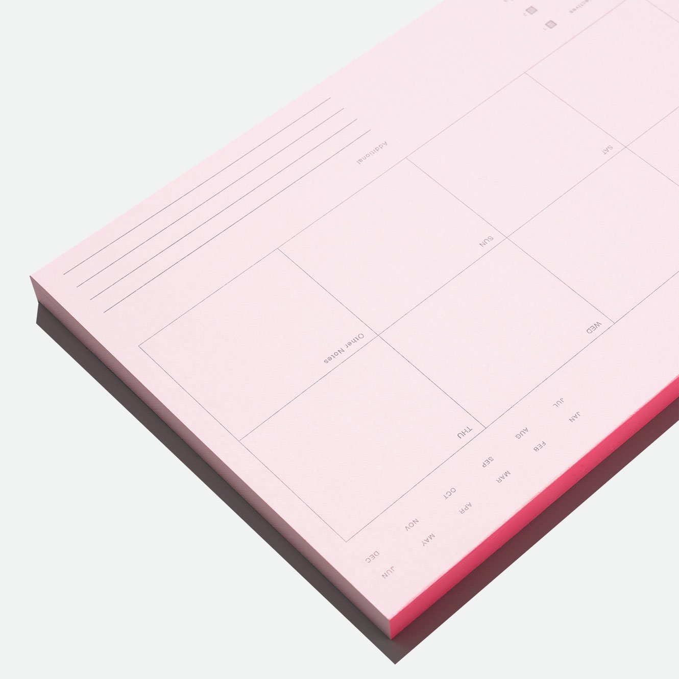 Weekly Notepad by Before Breakfast Powder Pink up close Fountain Pen Friendly