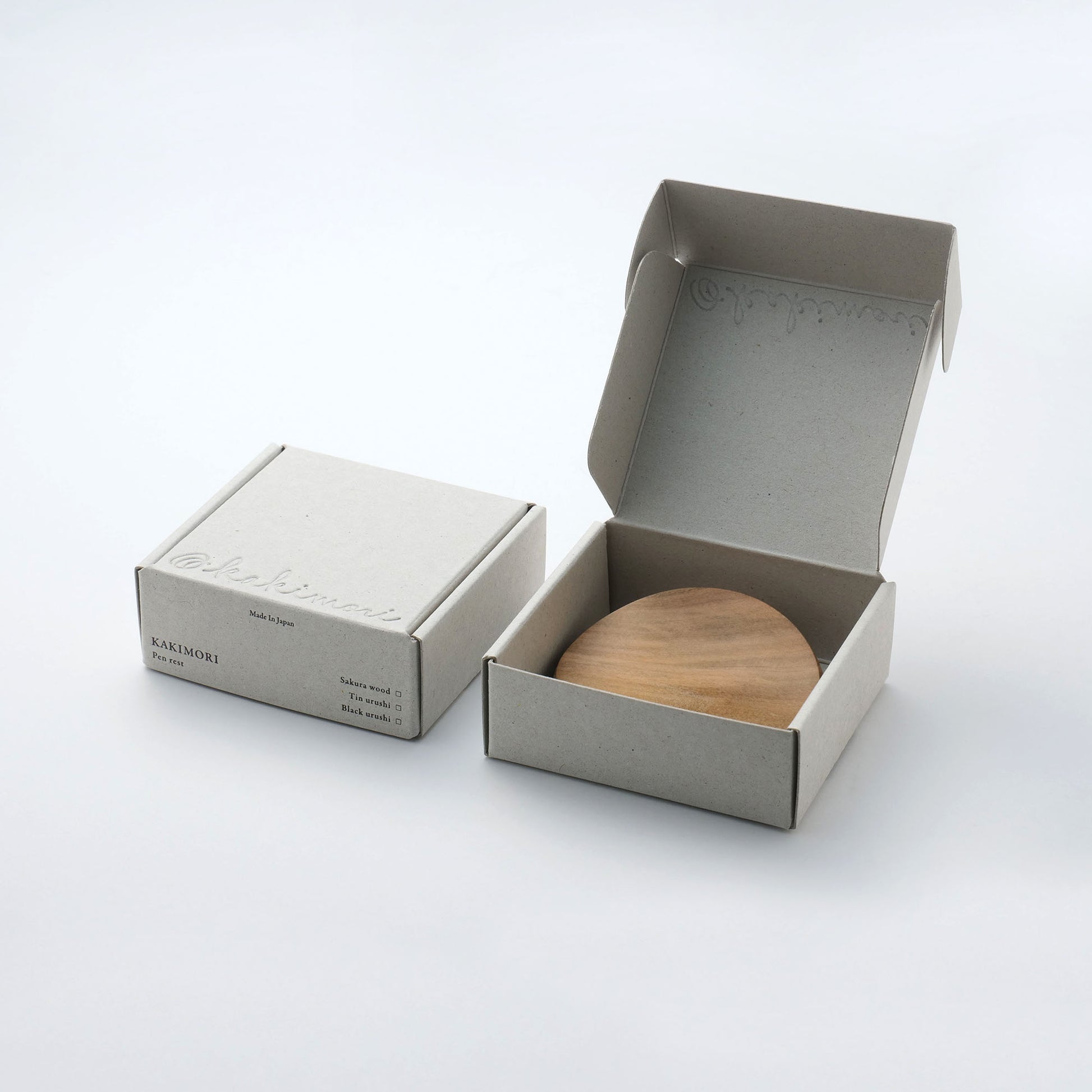 Kakimori Sakura Wood Pen Rest. Dip Pen Rest made in Japan in box